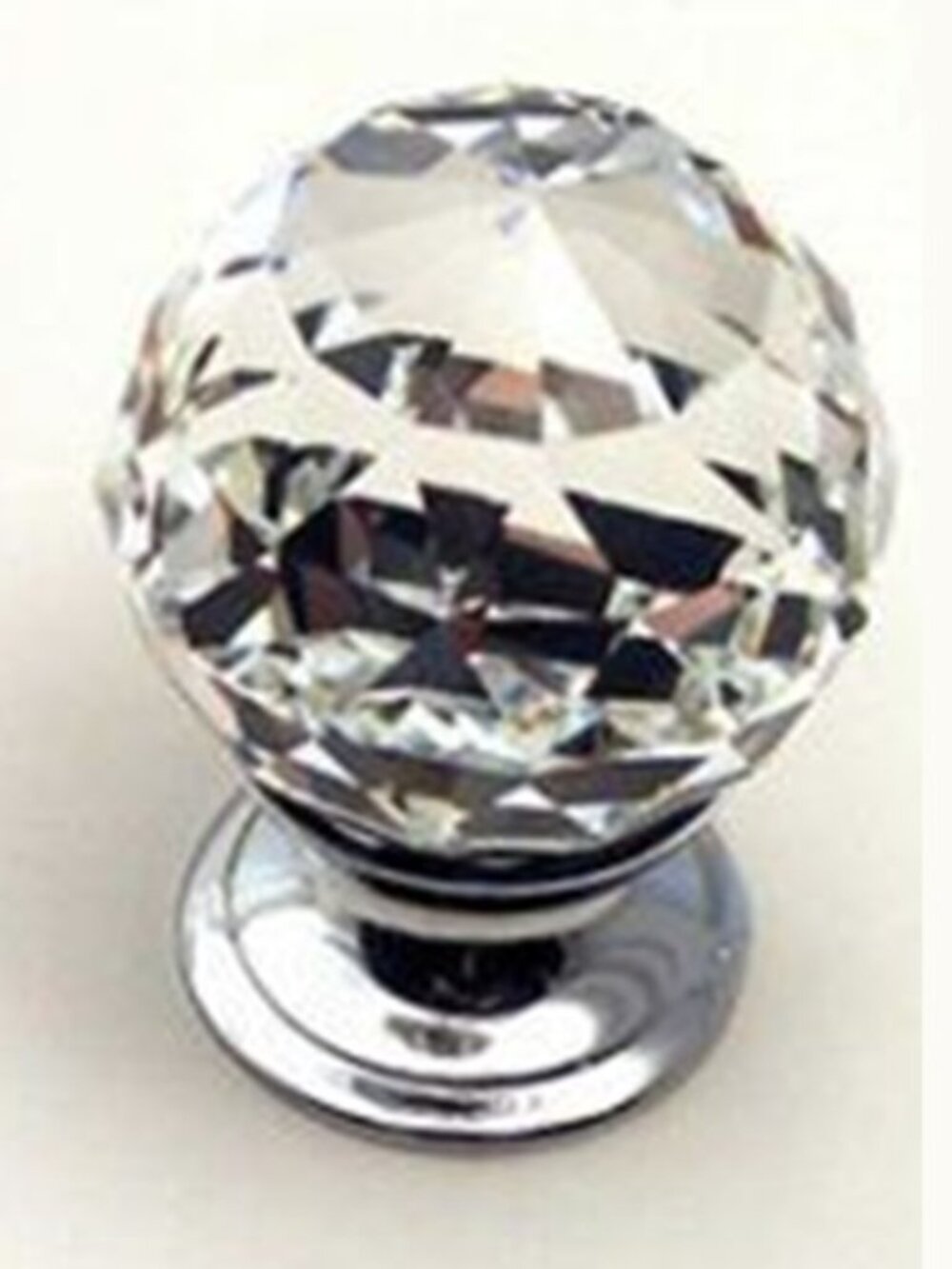 One (1)  Large 1 1/4" wide Rounded Crystal Drawer Pulls One (1) 0170-1130C